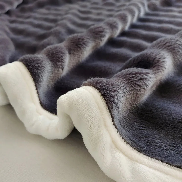 Skanto | Veloura Koselig Pledd | Koselig Pledd Flanell | Kanin Pels Utseende | Myk & Hudvennlig | For Sofa, Seng & Reise