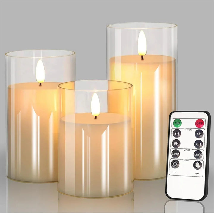 Skanto | Lumièrea | LED Lys Sett med Glass | Blinkende & Fjernkontroll | Tidtaker | Bryllup & Jul