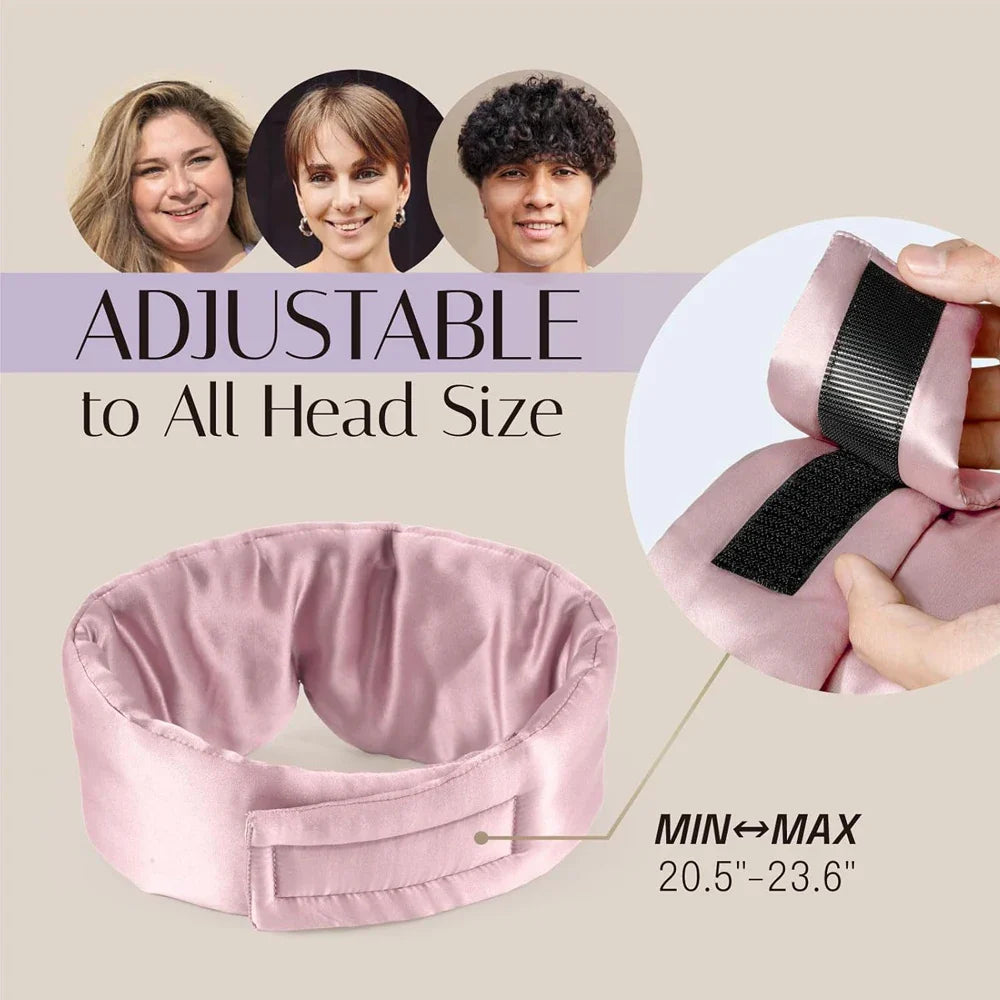 Norvo | Silana DreamSil Søvnmaske laget av 100% Mulberry Silke | Lysblokkerende & Polstret | Supermyk & Pustende | For Reising, Søvn & Avslapning