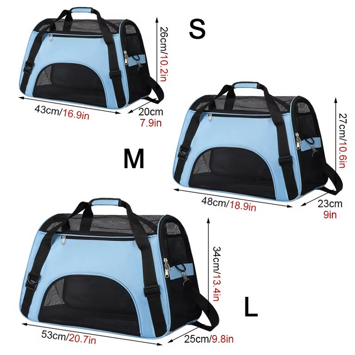 Skanto | Myk sided pet carrier with breathable mesh for small dogs and cats