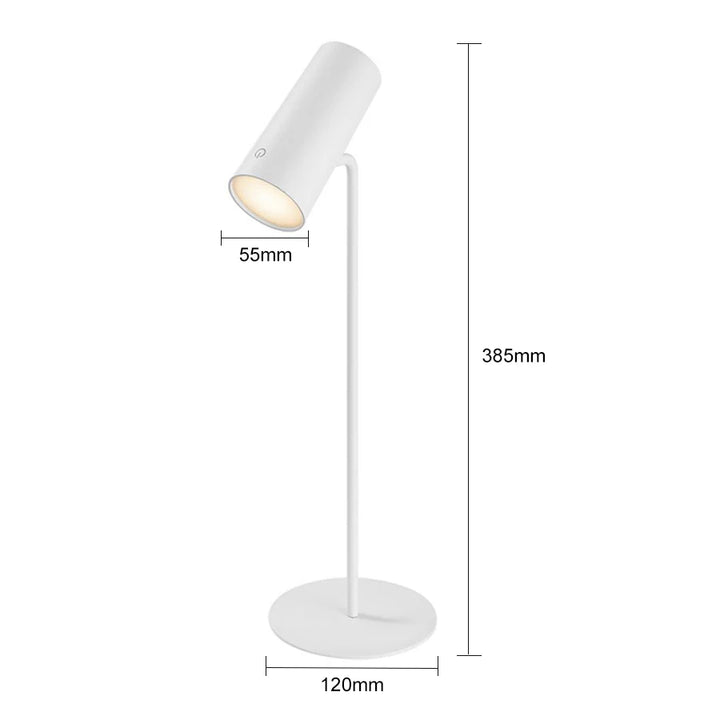 Skanto | Lumora LED bordlampe med berøringsdimming | Øyevennlig & oppladbar | USB-C | 2000 mAh batteri | For skrivebord, nattbord & dekor