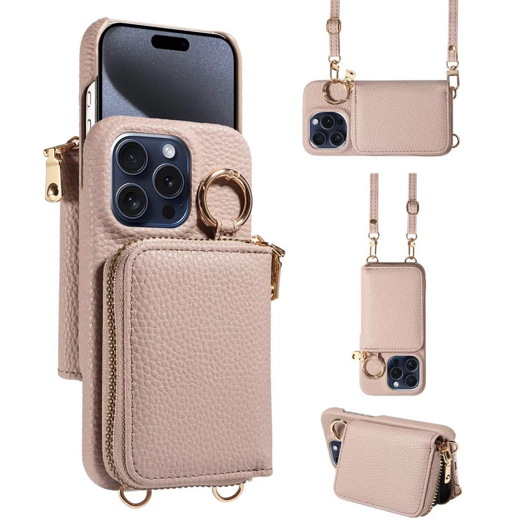 Skanto | Premium lær Multi-Function iPhone-deksel med anti-degauss beskyttelse