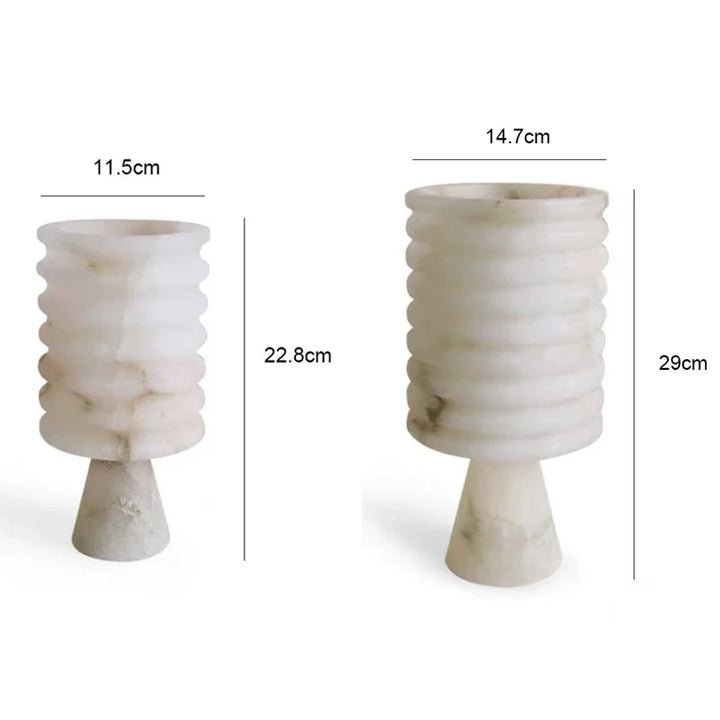 Hvit Onyx Blomster Vase Skanto