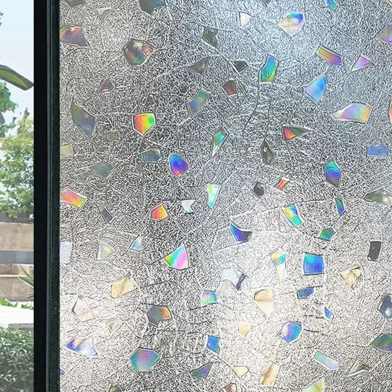 Skanto | 3D Buntglasvindu folie - Dekorativ vinylklistremerke for glassvinduer med statisk feste - Fenetre Buntglasvindu dekor