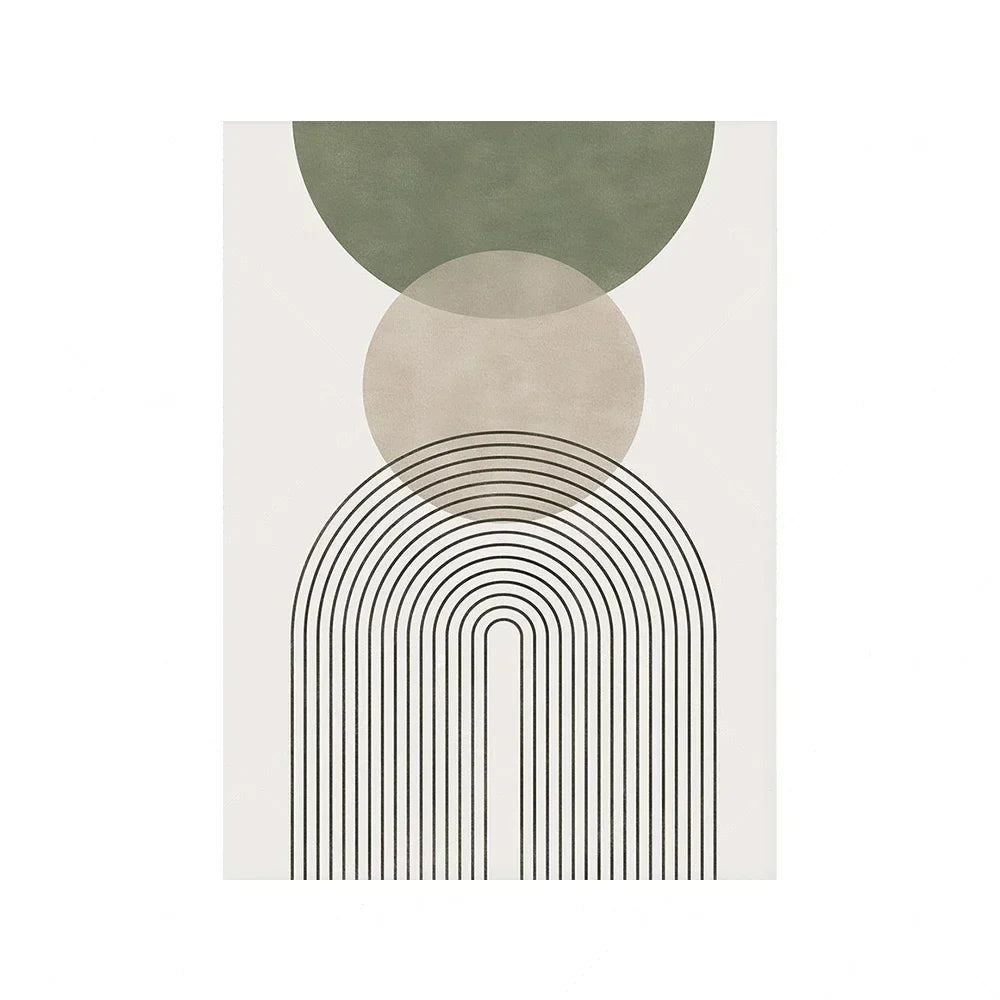 Sage Green Beige Minimalist Abstract Botanical Wall Art Fine Art Canvas Prints Pictures For Living Room Dining Room Nordic Home Deco | Skanto