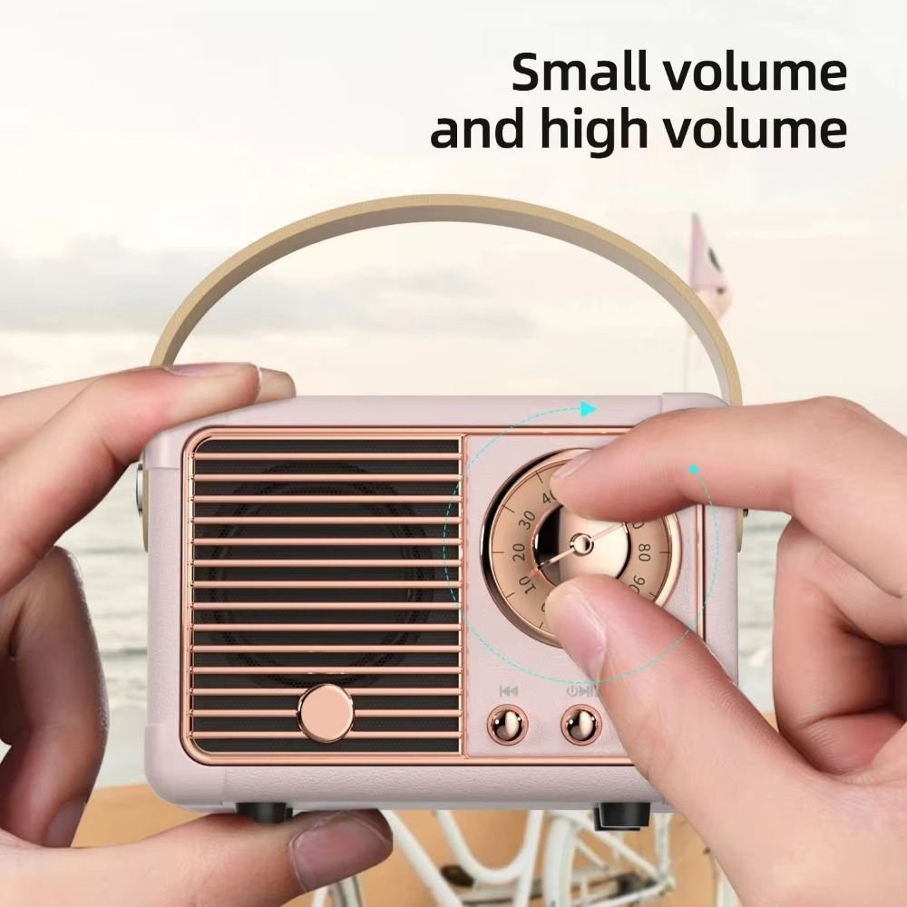 Skanto | Vintage-style trådløs Bluetooth-høyttaler med subwoofer