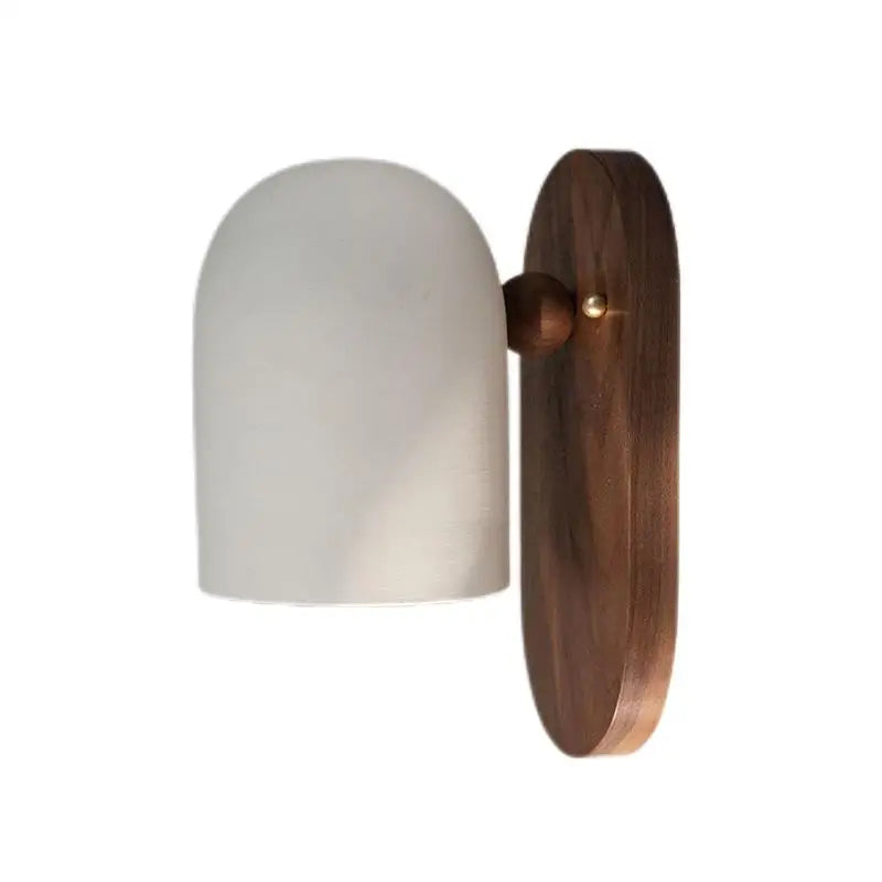 Skanto | TimberSoul – Wabi-Sabi Valnøtt Vegglampe for Naturlig Atmosfære