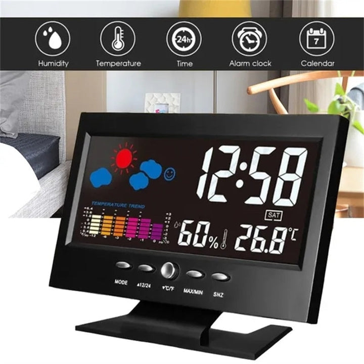 Skanto | Alarm Pro LCD Værstasjon Klokke