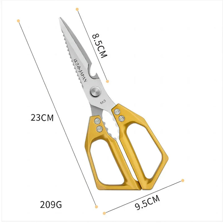 Skanto | Multifunksjonelle kjøkkensaks | Rustfritt stål SK5 | For kjøtt, fisk & grønnsaker | Ergonomisk håndtak