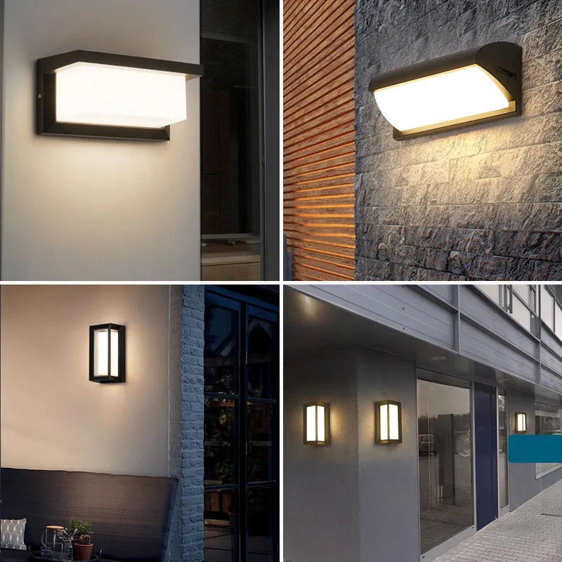 Skanto | LED vegglampe med radar bevegelsessensor – 16W vanntett lys for innendørs og utendørs bruk, kaldt og varmt hvitt lys, AC85-265V