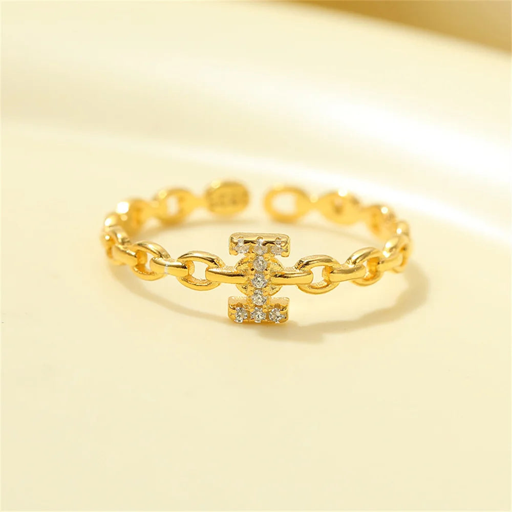 Skanto | Delikat Diamant Bokstav Initial Ring