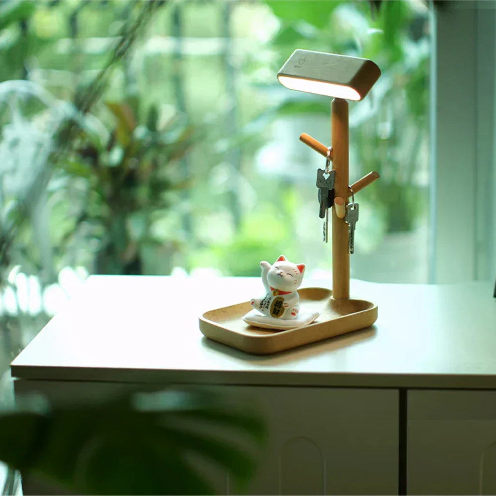 Skanto | Elegant dimbar bordlampe med lagringsplass