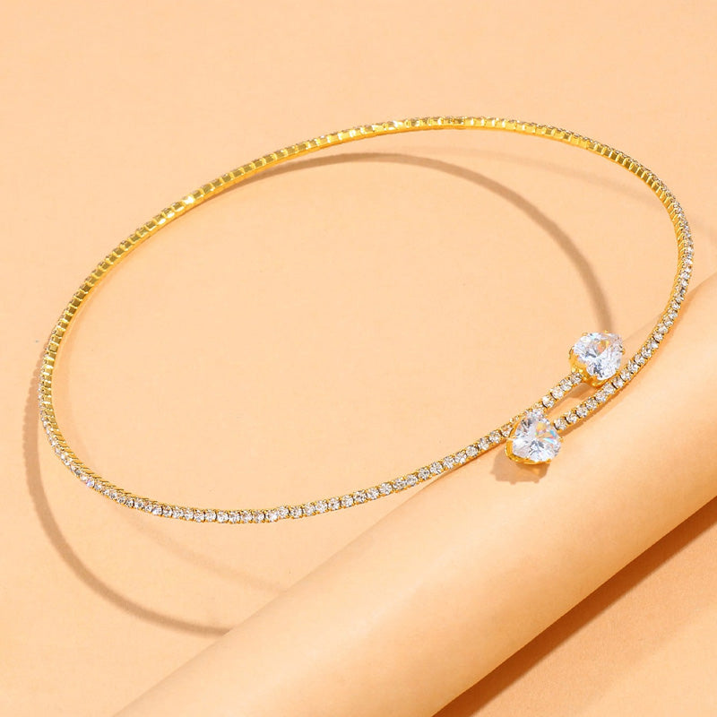 Strålende Choker-Halskjede med Vakre Steiner | Unik Tilbehør! Skanto