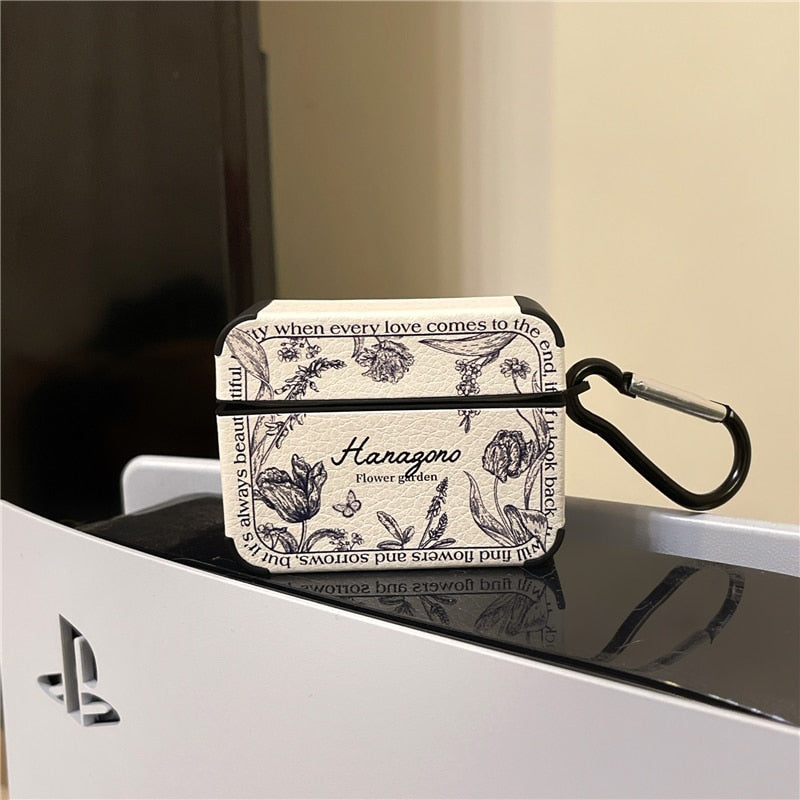 Skanto | Kunstnerisk Blomst Lær Airpods Etui