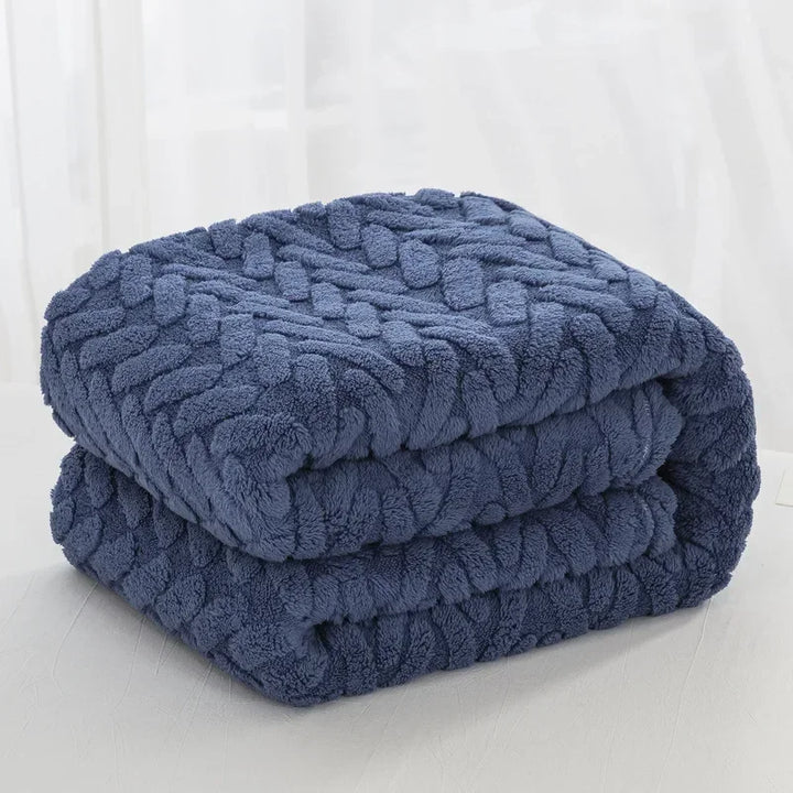 Skanto | Jacquard Fleece Teppe CozyWeave | Enkelt Lag & Dobbeltsidig | Myk Tafu & Shu Bomull Fleece | For Høst & Vinter