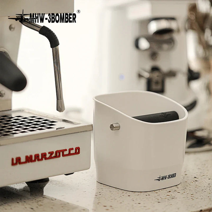 Skanto | 0.9–1.2 l Espresso knock box, avtakbar knock bar og sklisikker base, firkantet kafferester avfall, barista desktop tilbehør