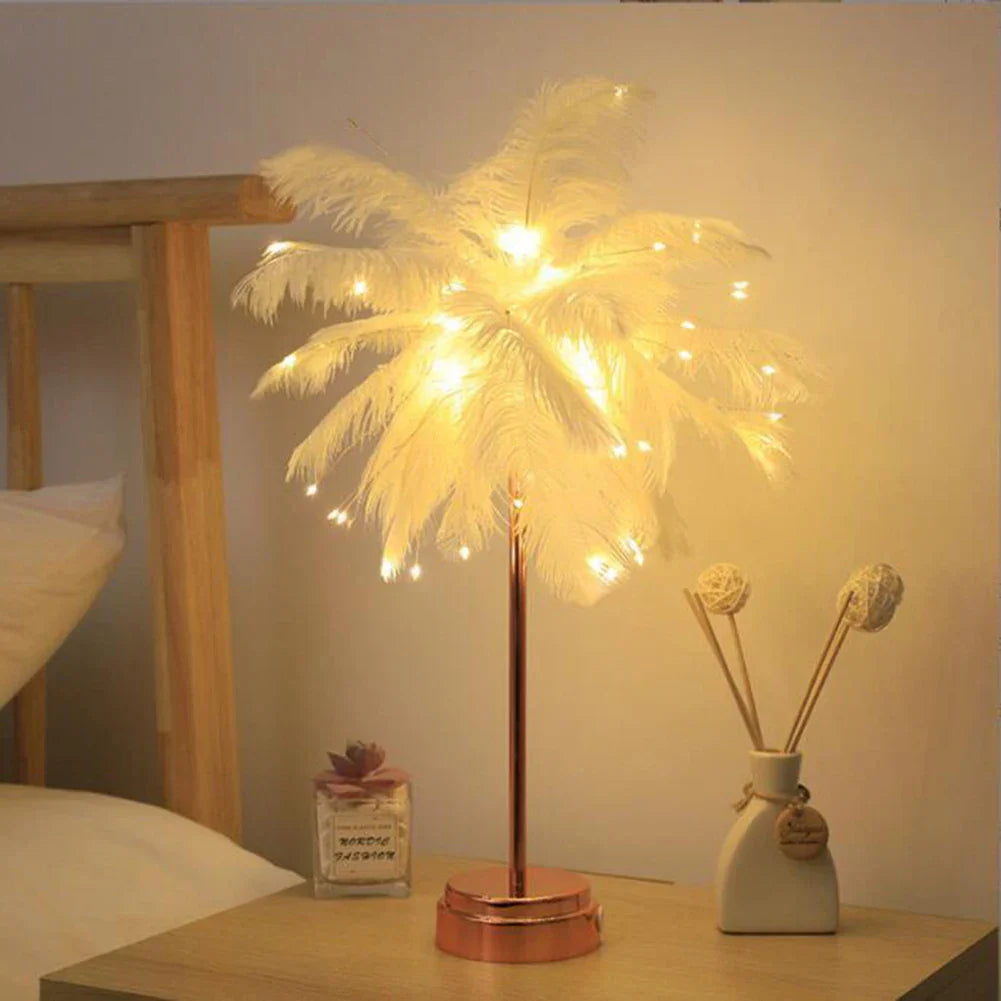 Skanto | LED Vår Bordlampe Nattlys USB-drevet Fjernkontroll Nattbordlamper