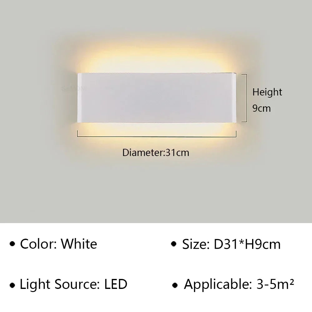 Skanto | LumiEra Moderne LED Vegglampe | Stilrent Design | Varme hvite lys for soverom, korridor & bad