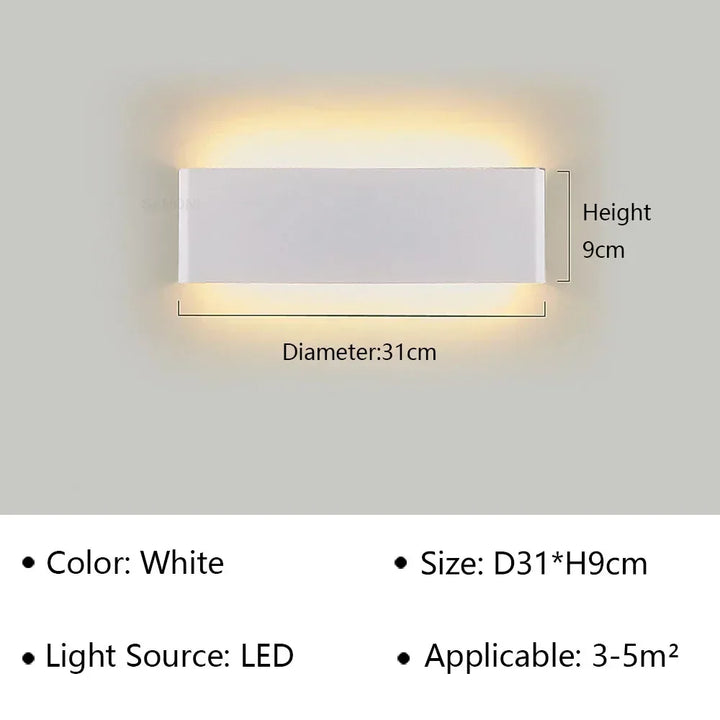 Skanto | LumiEra Moderne LED Vegglampe | Stilrent Design | Varme hvite lys for soverom, korridor & bad