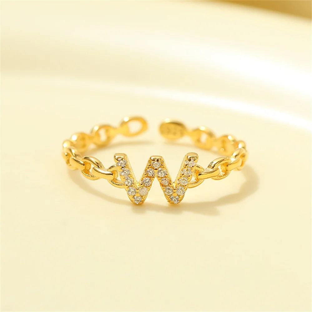 Skanto | Delikat Diamant Bokstav Initial Ring
