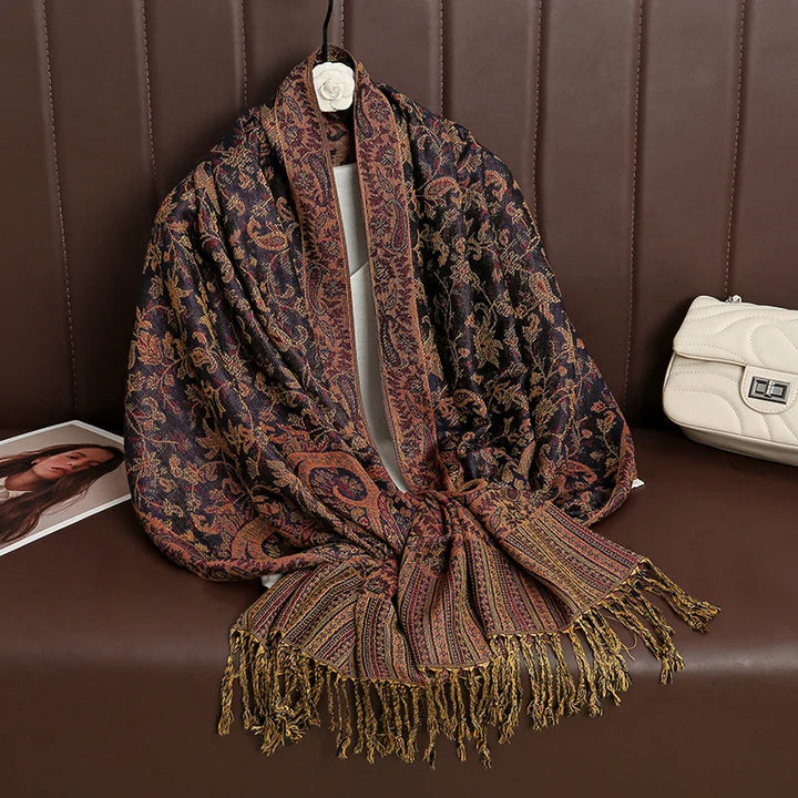 Skanto | Élégancea | Dame skjerf | Cashmere følelse | 70 × 190 cm | Luksus trykk & varm
