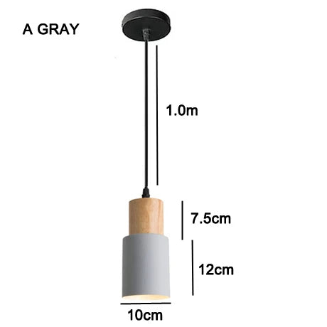 Skanto | Nordisk LED Pendellamper Laget av Metall og Tre - Moderne Hengende Lamper for Spisestue og Kjøkken