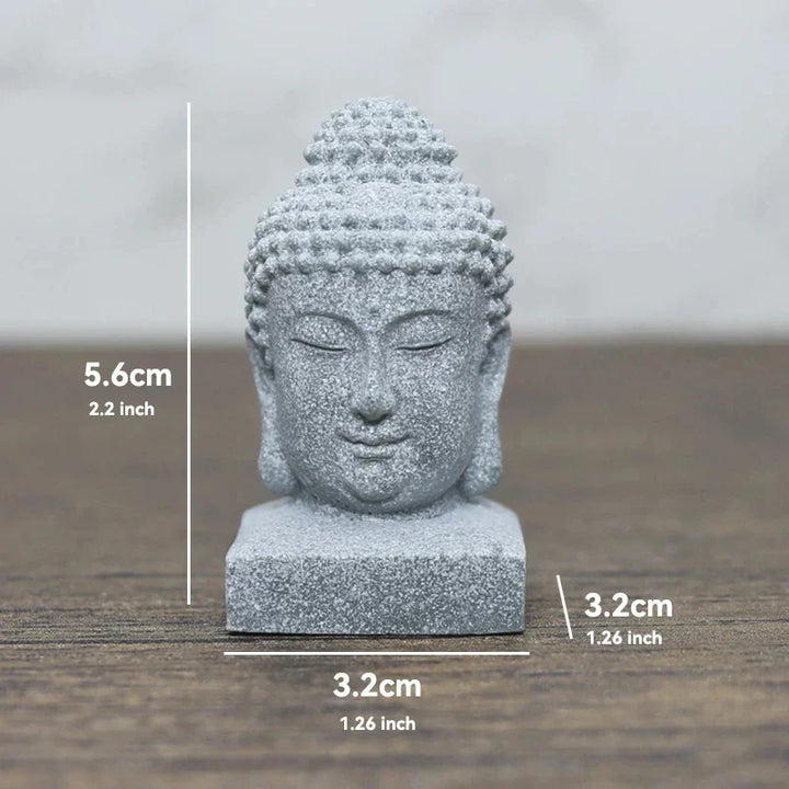 Skanto | Buddha Stein Statue Liten Buddhiste Munker Tibetansk Buddhisme Figurer Zen Hage Ornament Meditasjon Hjem Akvarium Dekorasjon
