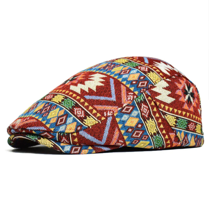 Skanto | Fargerik Retro Flat Cap – Vintage-Inspirert Bomullshatt for Alle Sesonger
