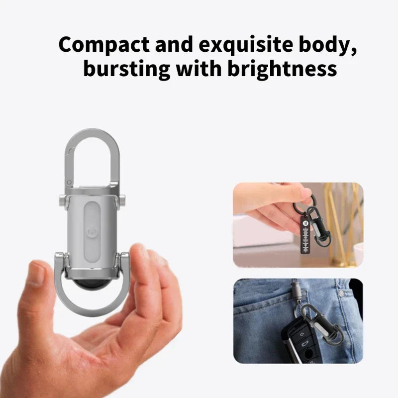 LED Pocket USB Oppladbar Nøkkelring Lys | Skanto