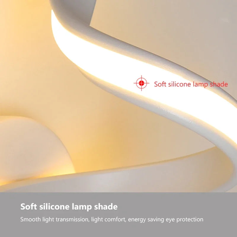 Norvo | LED Vegglampe NordLED Vegglys | Nordisk Spiral Design | Modern & Energisparende | For Soverom, Gang & Stue Spiral Lysestake for Trap Soverom Nattbord Studie Gang Bakgrunn Innendørs Dekor Veggbelysningsarmaturer