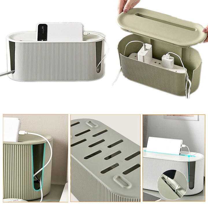 Skanto | Design Oppbevaringsboks | Organisator for kabler, adaptere og strømforlenger