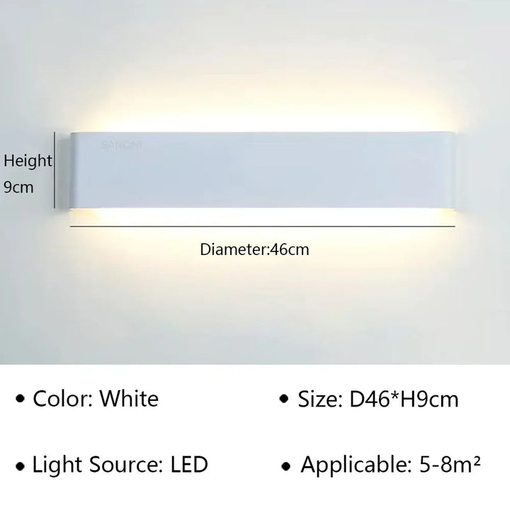 Skanto | LumiEra Moderne LED Vegglampe | Stilrent Design | Varme hvite lys for soverom, korridor & bad