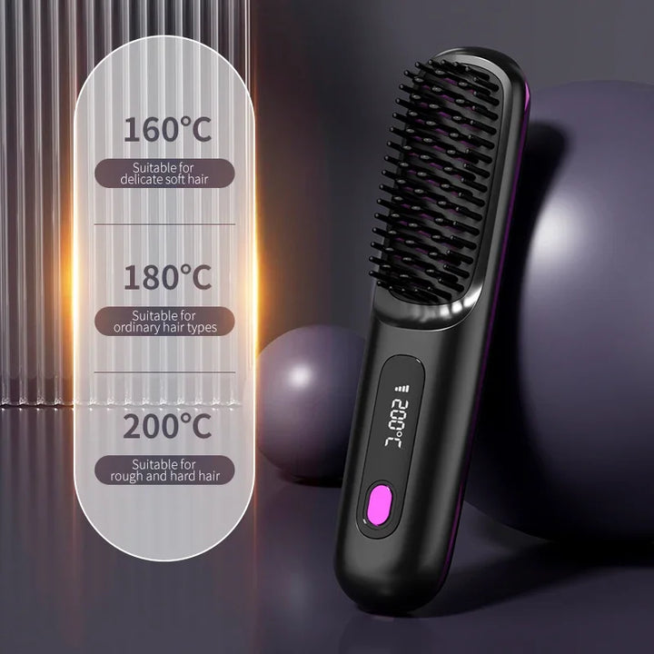 Skanto | Glissara | Trådløs Hår Rettetang | USB Lading Funksjon & LCD Display | Keramisk & Ion Teknologi