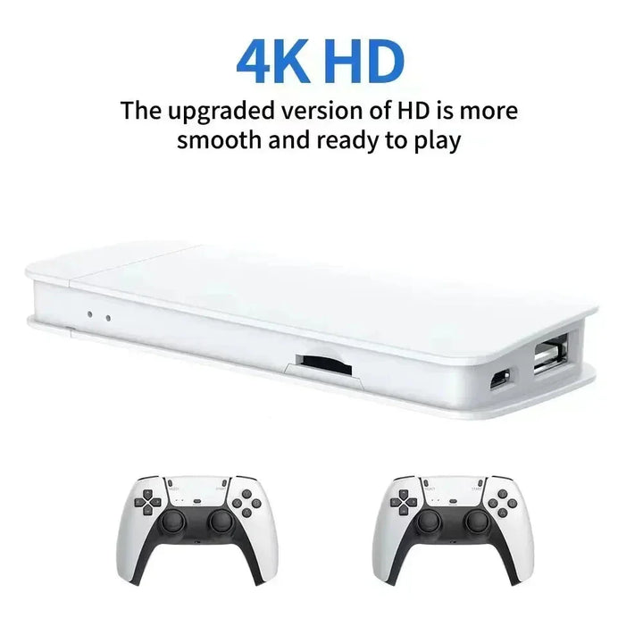 Mini Retro Spillkonsoll med 20 000 Klassiske Spill - 4K HD Utgang, Dobbelt Trådløse Kontrollere