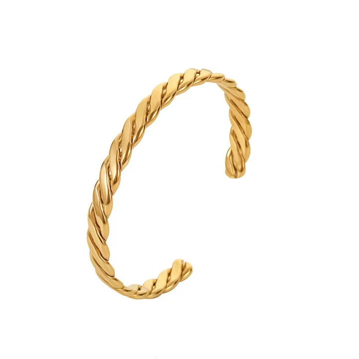 Skanto | 18k Chunky Gull Vevd Bangle Armbånd