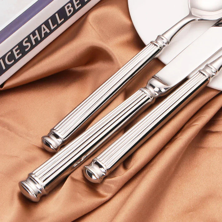 Skanto | Bestikksett i Rustfritt Stål | 304 Speilfinish for Hverdag og Formell Servering