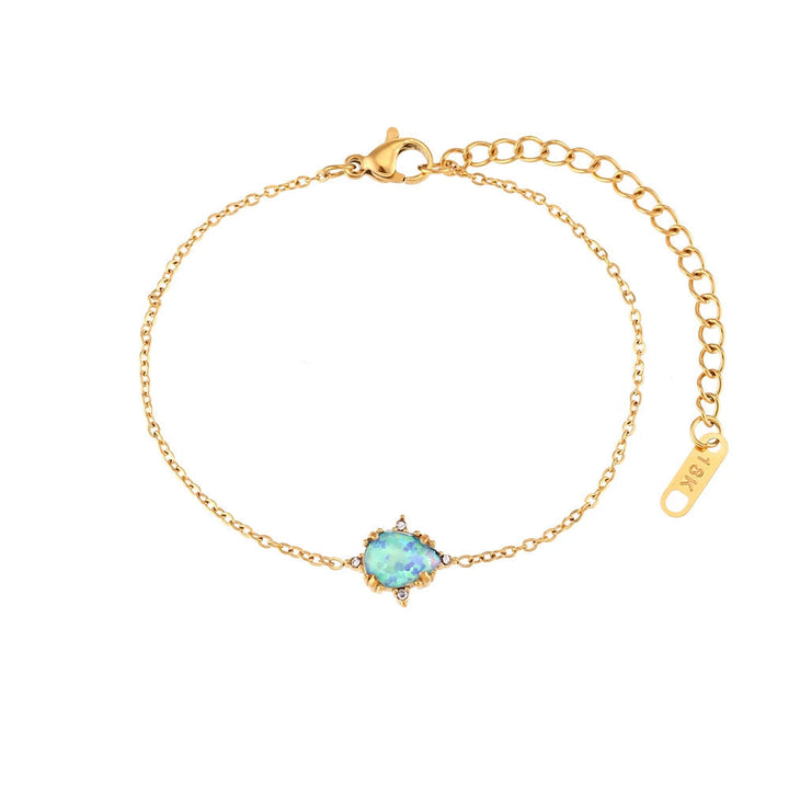 Skanto | Delikat Iriserende Opal Halskjede, Armbånd, Øredobber