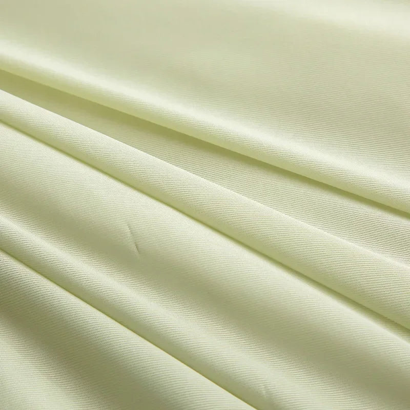 Air Condition Sommer Komforter — Ren Farge Is Silke Kjøleteppe, Lett & Glatt Twin/King Størrelse Quilt | Skanto