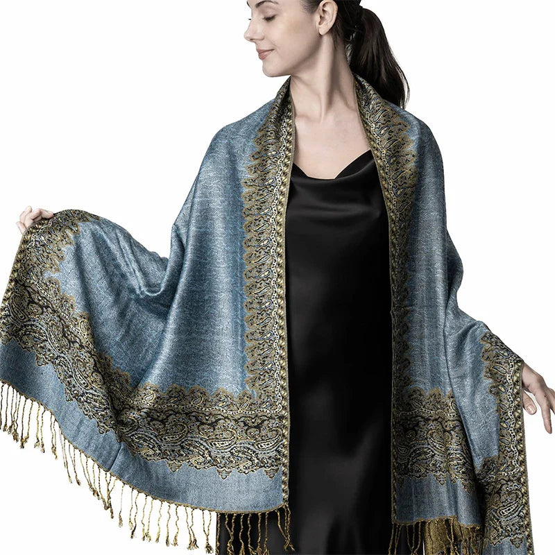 Skanto | Élégancea | Dame skjerf | Cashmere følelse | 70 × 190 cm | Luksus trykk & varm
