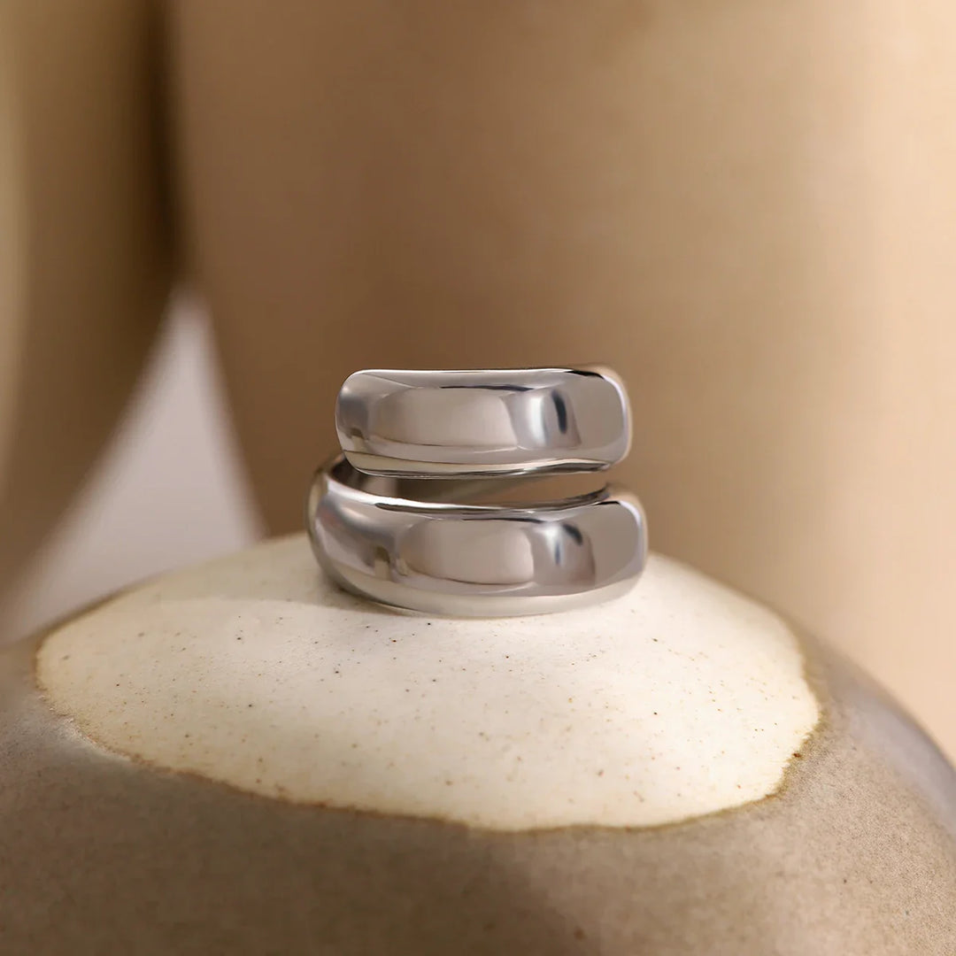 Skanto | 18k Moderne Innviket Bred Ring