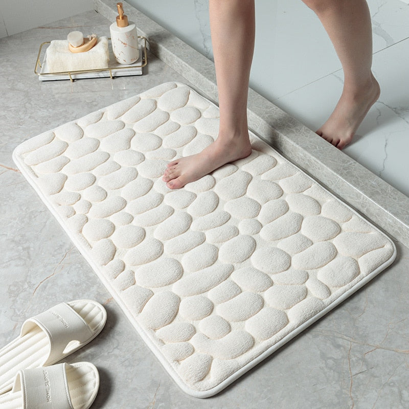 Pr embossed sklisikkert badematte med minneskum komfort | Skanto