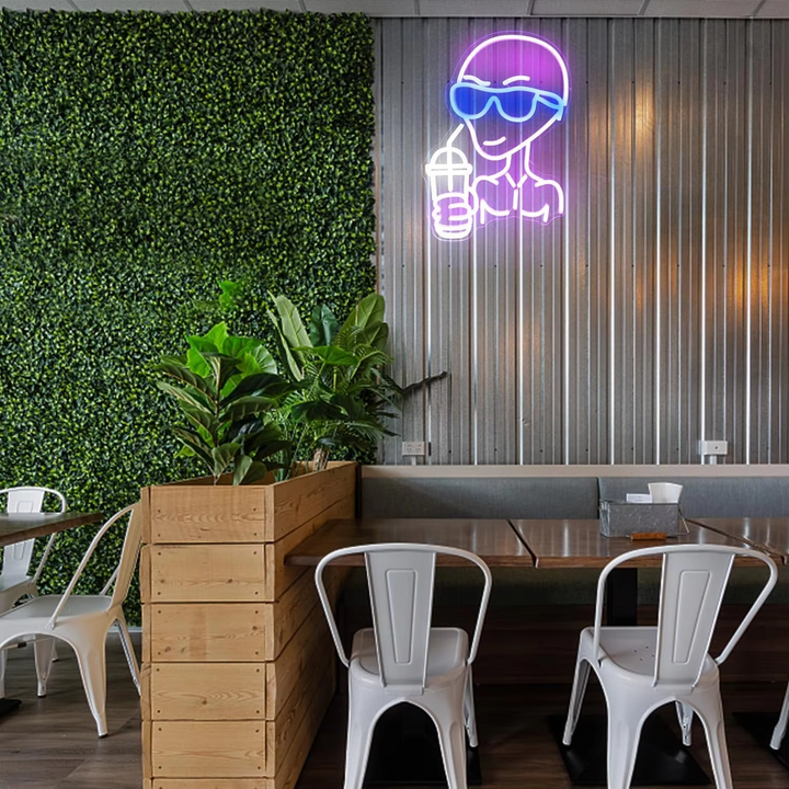 Skanto | Cosmic Alien Neon LED-skjold for unik hjem- og festdekor