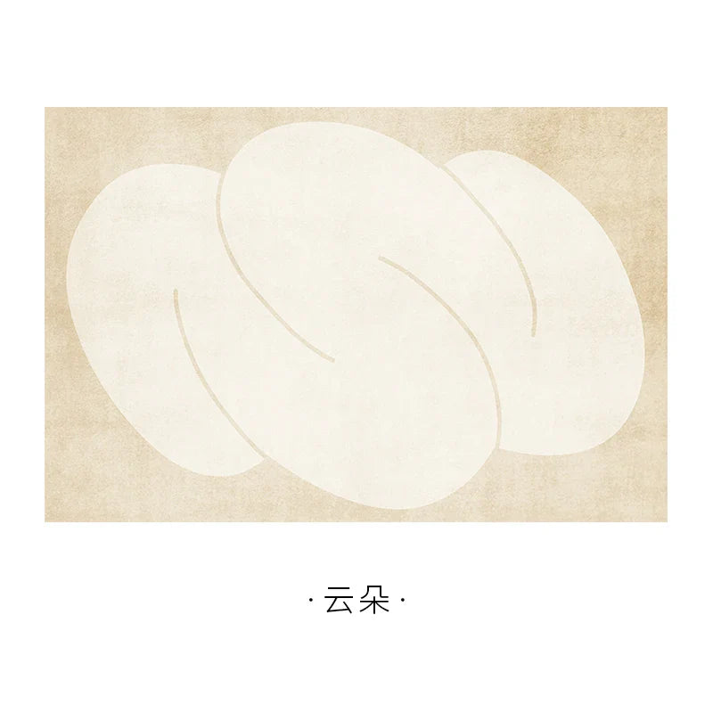 Norvo | Japansk Minimalistisk Myk Teppe, Antiskli, Høy Pile Teppe til Stue og Soverom