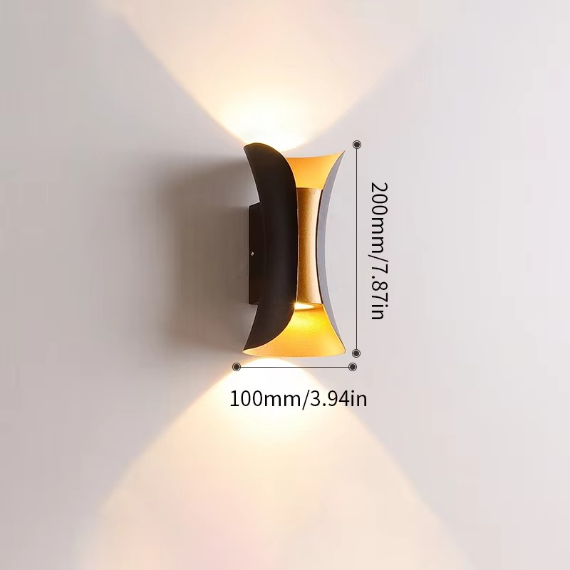 Skanto | Moderne Dual-Tone LED Vegglampe – Vanntett & Minimalistisk for Innendørs & Utendørs