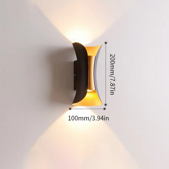 Skanto | Moderne Dual-Tone LED Vegglampe – Vanntett & Minimalistisk for Innendørs & Utendørs