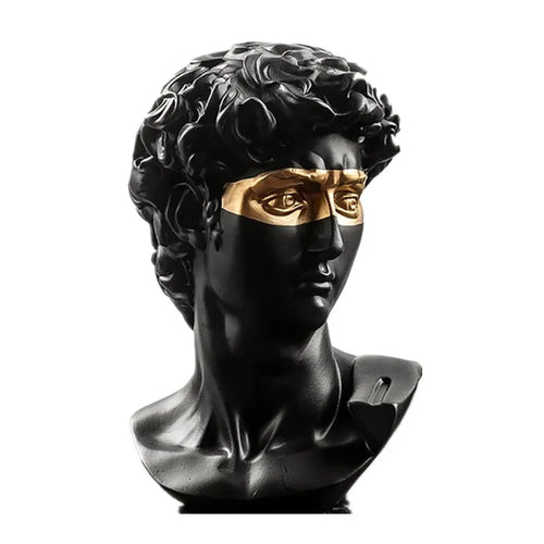 Skanto | Statuer for dekorasjon, 15 cm, David, kaffebord, hjemmedekorasjon, ornamente, byste av et rom laget av gips, hvit harpiks, dekorativ kunstskulptur