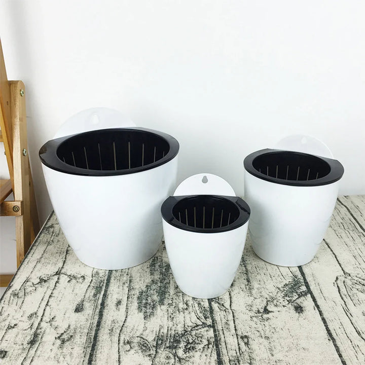 Skanto | Selvvannende hengende planterpotte – Moderne blomsterpotte for veggmontering