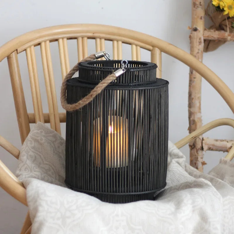 Imitasjon Bambus LED Lys Lantern Skanto