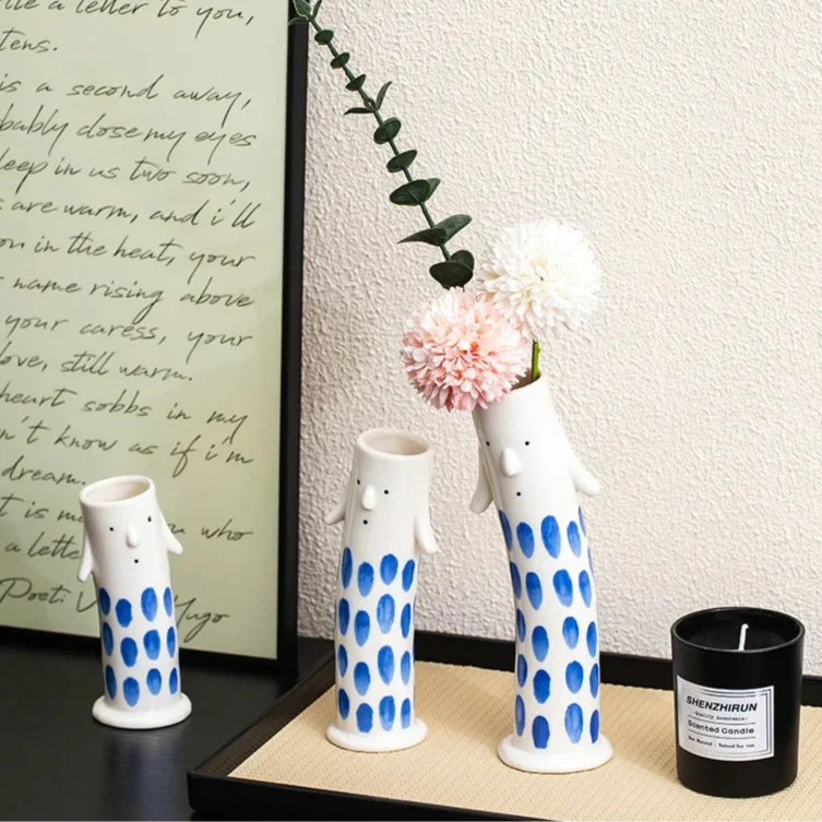 Lovely Cartoon Figures Keramikk vase | Skanto