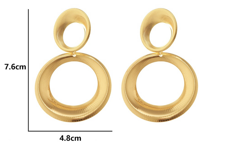 Golden Circle Øredobber | Unik Uttalelses Smykker for et Dristig Utseende Skanto